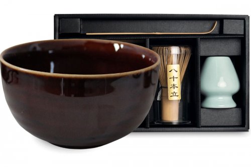 Ensemble pour thé matcha Kuriiro 4 pièces Ensemble pour thé matcha Kuriiro 4 pièces